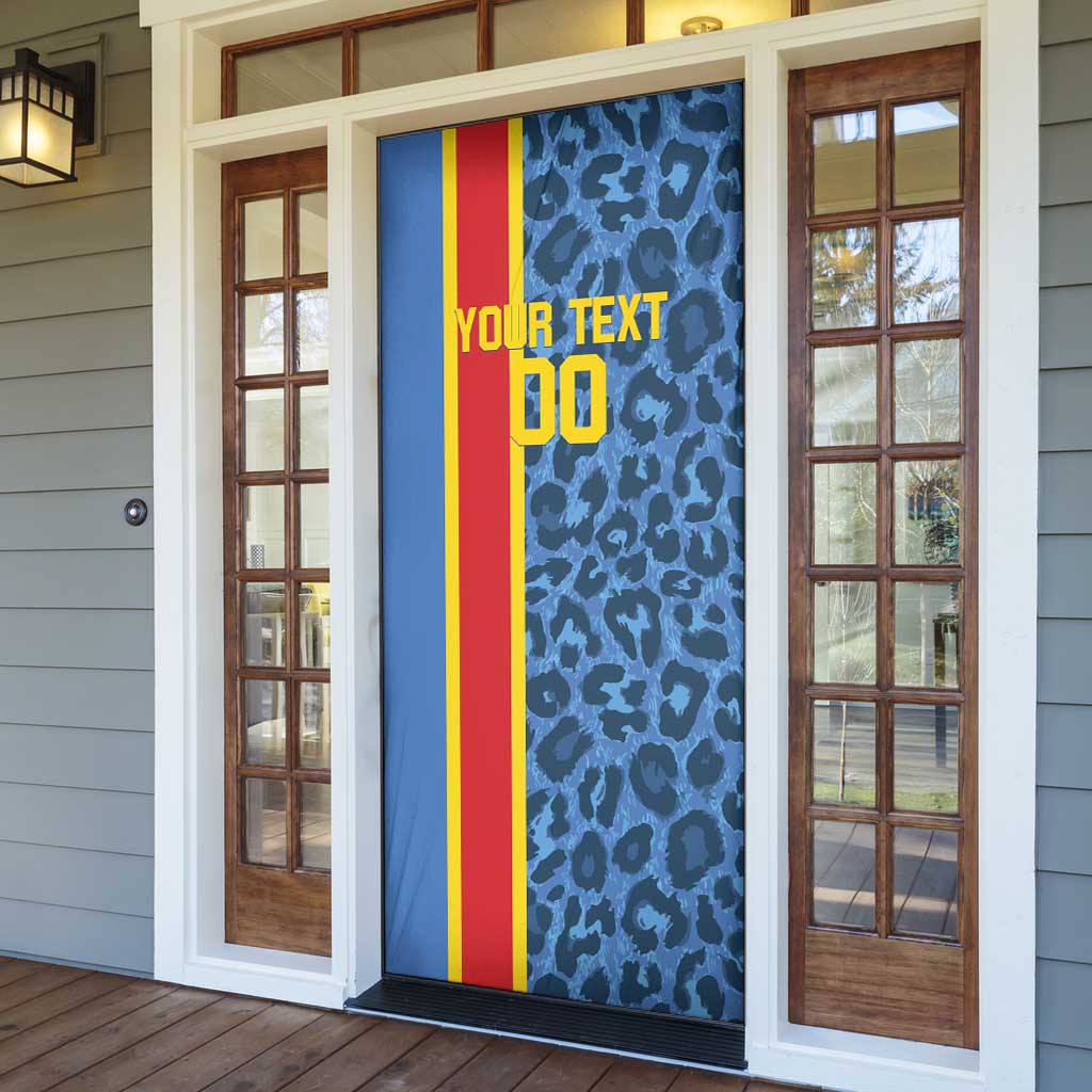 DR Congo Basketball Custom Door Cover Come On Leopards Skin Pattern - Wonder Print Shop