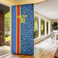 DR Congo Basketball Custom Door Cover Come On Leopards Skin Pattern - Wonder Print Shop
