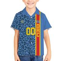 DR Congo Basketball Custom Family Matching Long Sleeve Bodycon Dress and Hawaiian Shirt Come On Leopards Skin Pattern - Wonder Print Shop