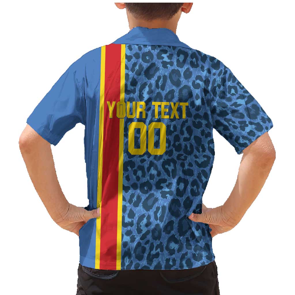 DR Congo Basketball Custom Family Matching Mermaid Dress and Hawaiian Shirt Come On Leopards Skin Pattern - Wonder Print Shop