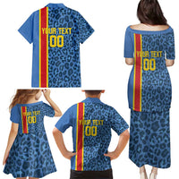 DR Congo Basketball Custom Family Matching Puletasi and Hawaiian Shirt Come On Leopards Skin Pattern - Wonder Print Shop