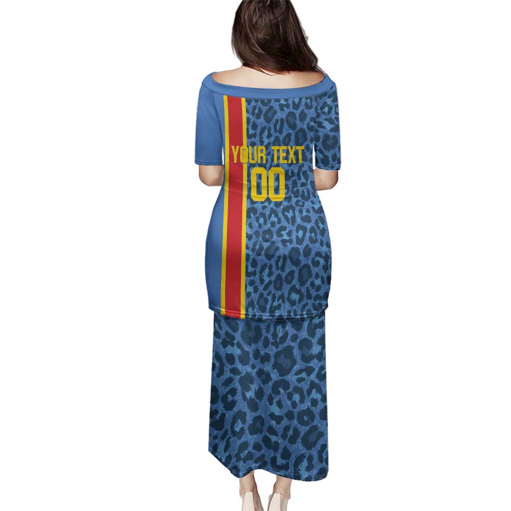 DR Congo Basketball Custom Family Matching Puletasi and Hawaiian Shirt Come On Leopards Skin Pattern - Wonder Print Shop