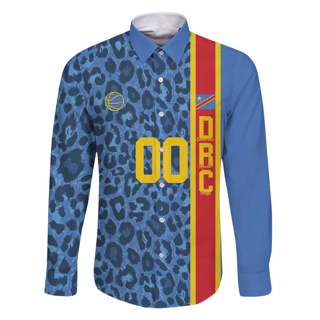 DR Congo Basketball Custom Family Matching Short Sleeve Bodycon Dress and Hawaiian Shirt Come On Leopards Skin Pattern - Wonder Print Shop