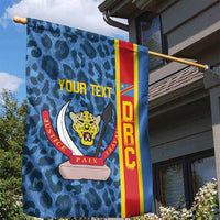DR Congo Basketball Custom Garden Flag Come On Leopards Skin Pattern - Wonder Print Shop