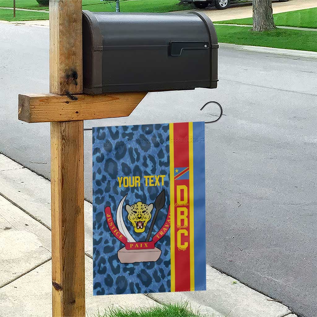 DR Congo Basketball Custom Garden Flag Come On Leopards Skin Pattern - Wonder Print Shop