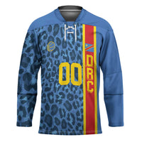 DR Congo Basketball Custom Hockey Jersey Come On Leopards Skin Pattern - Wonder Print Shop