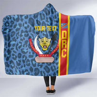 DR Congo Basketball Custom Hooded Blanket Come On Leopards Skin Pattern - Wonder Print Shop