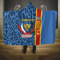 DR Congo Basketball Custom Hooded Blanket Come On Leopards Skin Pattern - Wonder Print Shop