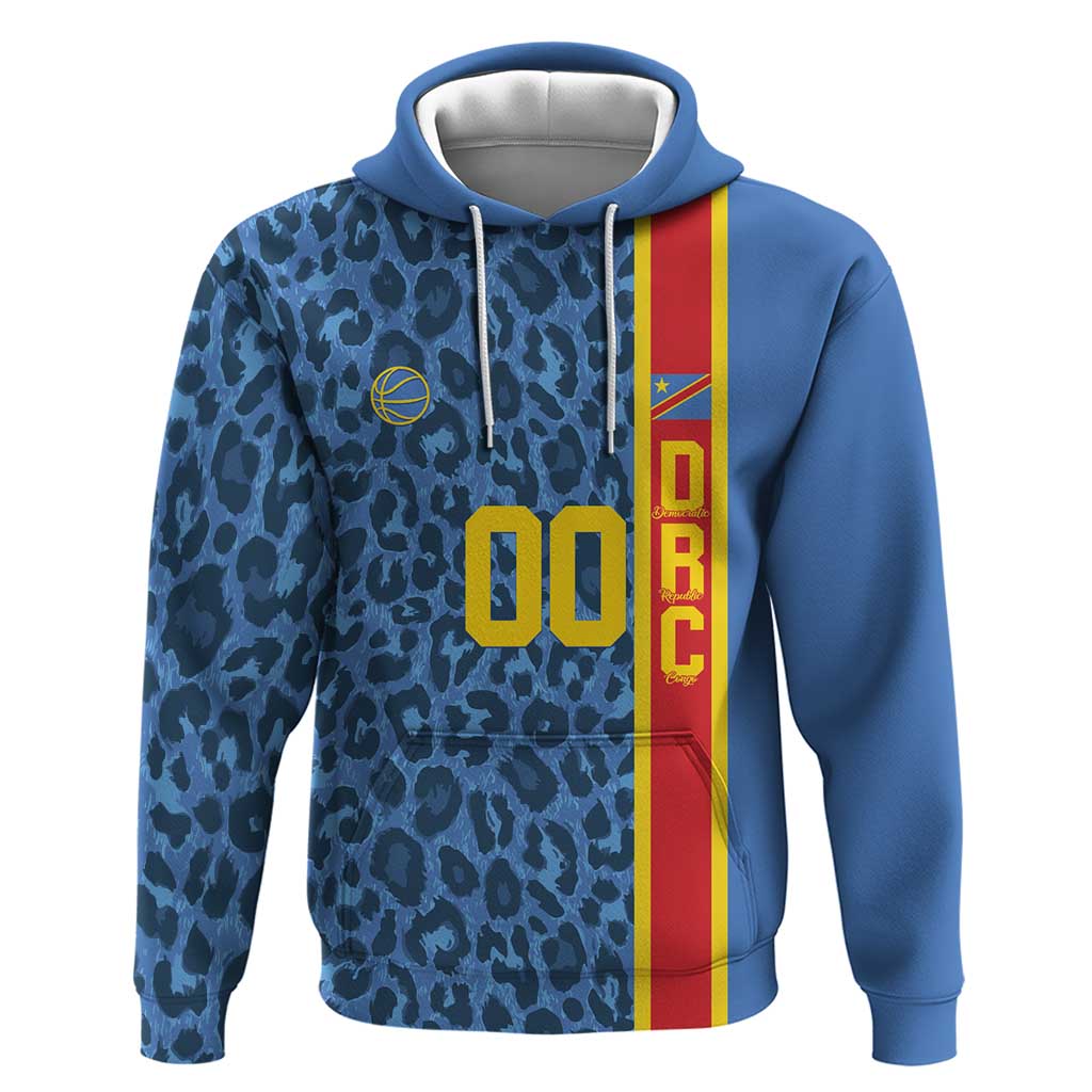 DR Congo Basketball Custom Hoodie Come On Leopards Skin Pattern - Wonder Print Shop