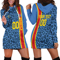 DR Congo Basketball Custom Hoodie Dress Come On Leopards Skin Pattern - Wonder Print Shop