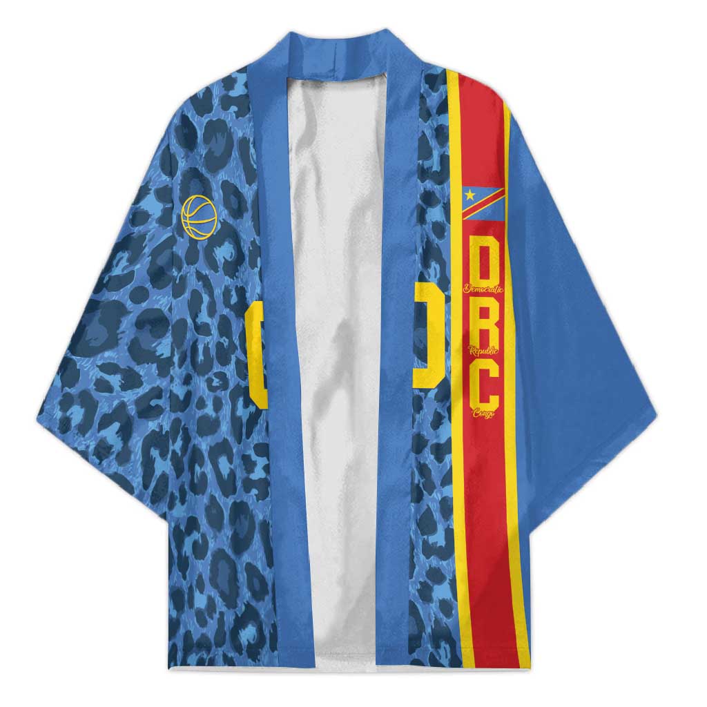 DR Congo Basketball Custom Kimono Come On Leopards Skin Pattern - Wonder Print Shop