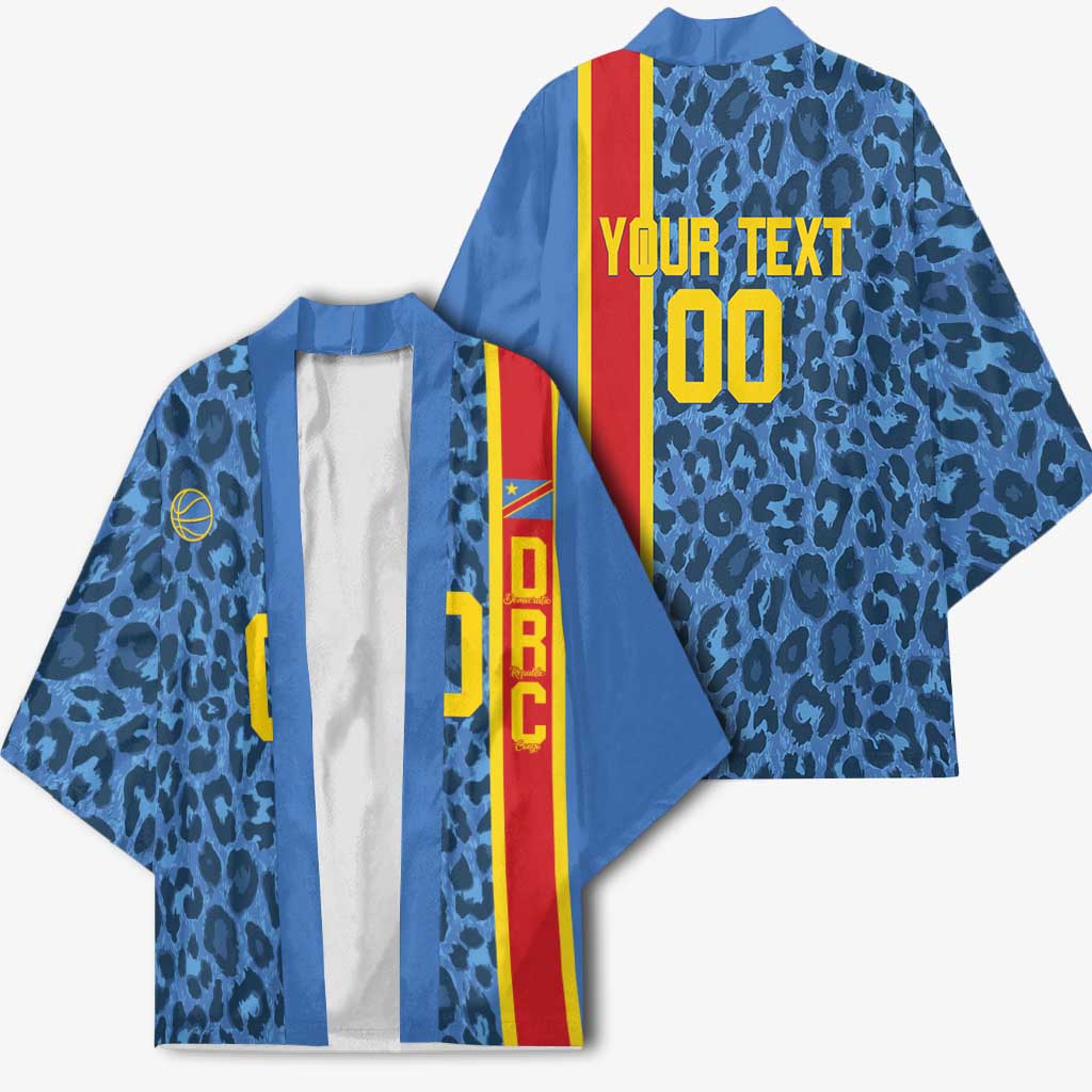 DR Congo Basketball Custom Kimono Come On Leopards Skin Pattern - Wonder Print Shop