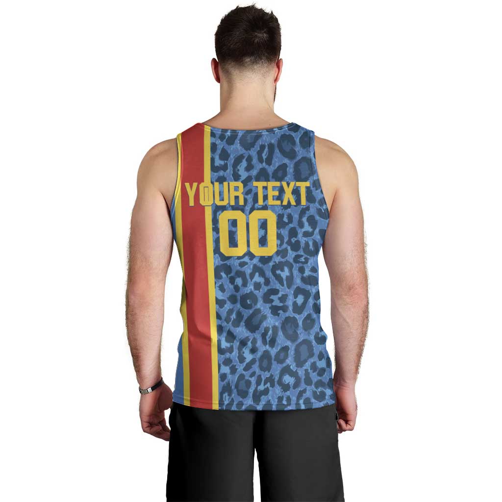 DR Congo Basketball Custom Men Tank Top Come On Leopards Skin Pattern - Wonder Print Shop
