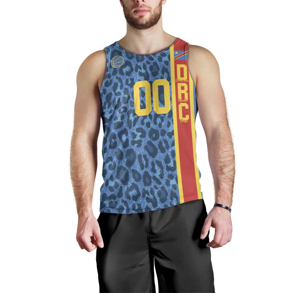 DR Congo Basketball Custom Men Tank Top Come On Leopards Skin Pattern - Wonder Print Shop