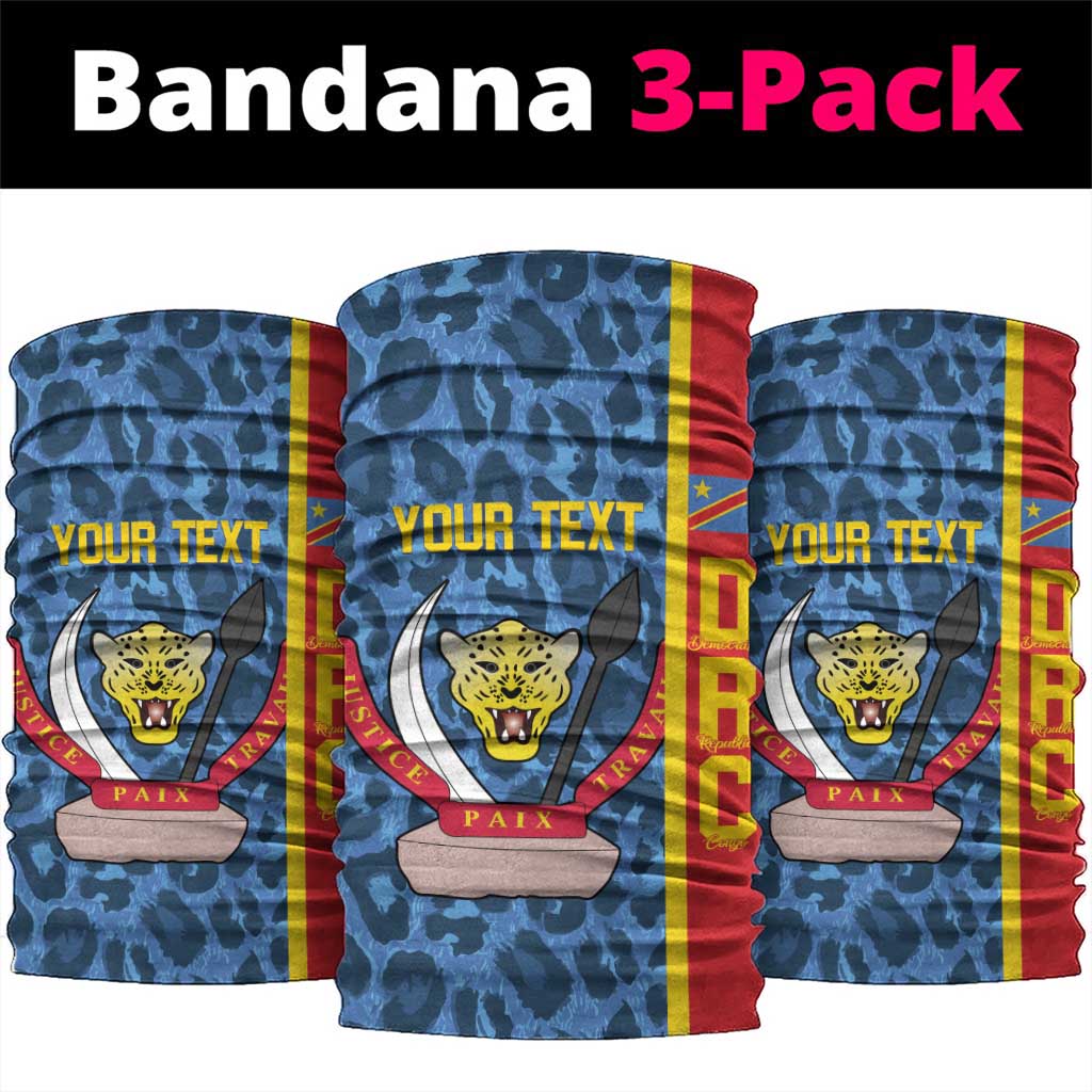 DR Congo Basketball Custom Neck Gaiter Come On Leopards Skin Pattern - Wonder Print Shop