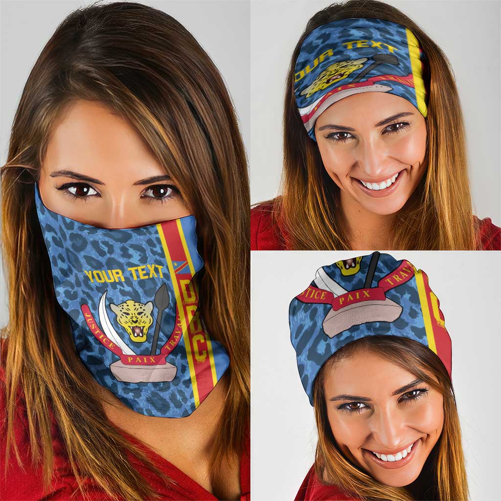 DR Congo Basketball Custom Neck Gaiter Come On Leopards Skin Pattern - Wonder Print Shop
