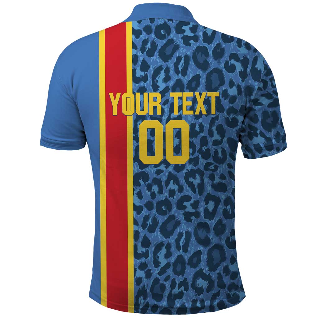DR Congo Basketball Custom Polo Shirt Come On Leopards Skin Pattern - Wonder Print Shop