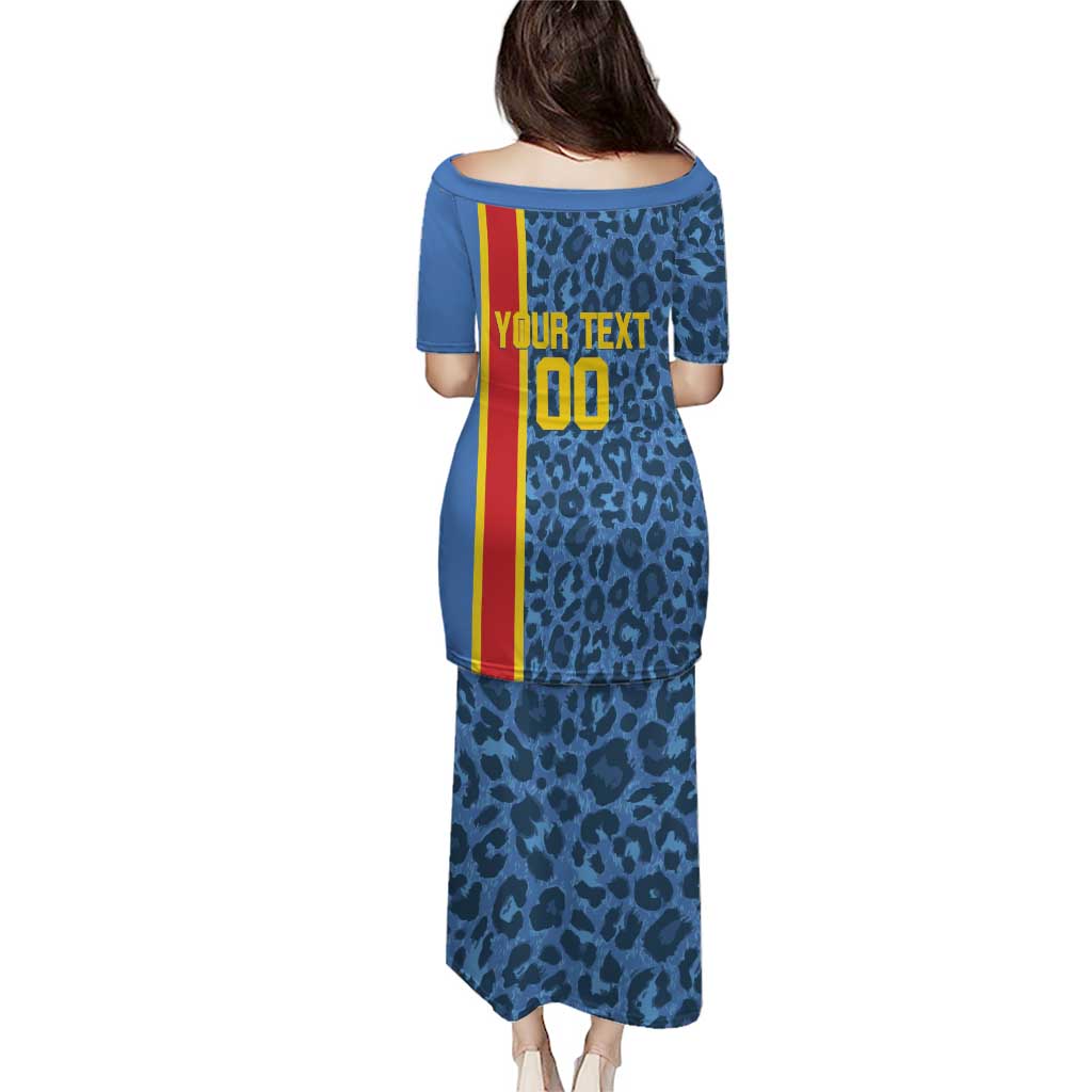 DR Congo Basketball Custom Puletasi Come On Leopards Skin Pattern - Wonder Print Shop