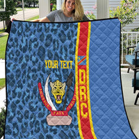 DR Congo Basketball Custom Quilt Come On Leopards Skin Pattern - Wonder Print Shop