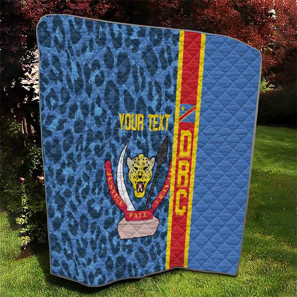 DR Congo Basketball Custom Quilt Come On Leopards Skin Pattern - Wonder Print Shop