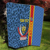 DR Congo Basketball Custom Quilt Come On Leopards Skin Pattern - Wonder Print Shop