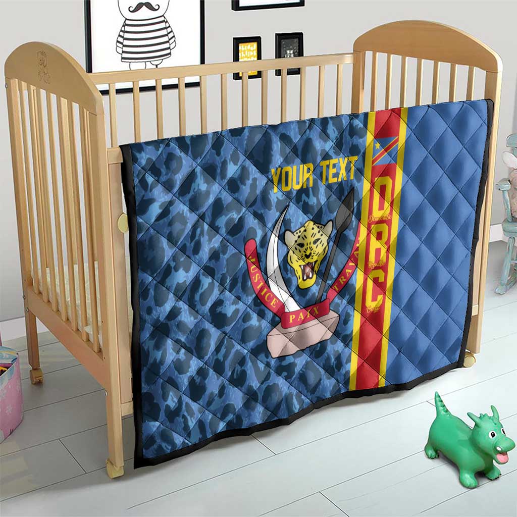 DR Congo Basketball Custom Quilt Come On Leopards Skin Pattern - Wonder Print Shop