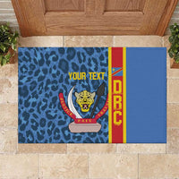 DR Congo Basketball Custom Rubber Doormat Come On Leopards Skin Pattern - Wonder Print Shop
