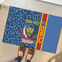 DR Congo Basketball Custom Rubber Doormat Come On Leopards Skin Pattern - Wonder Print Shop