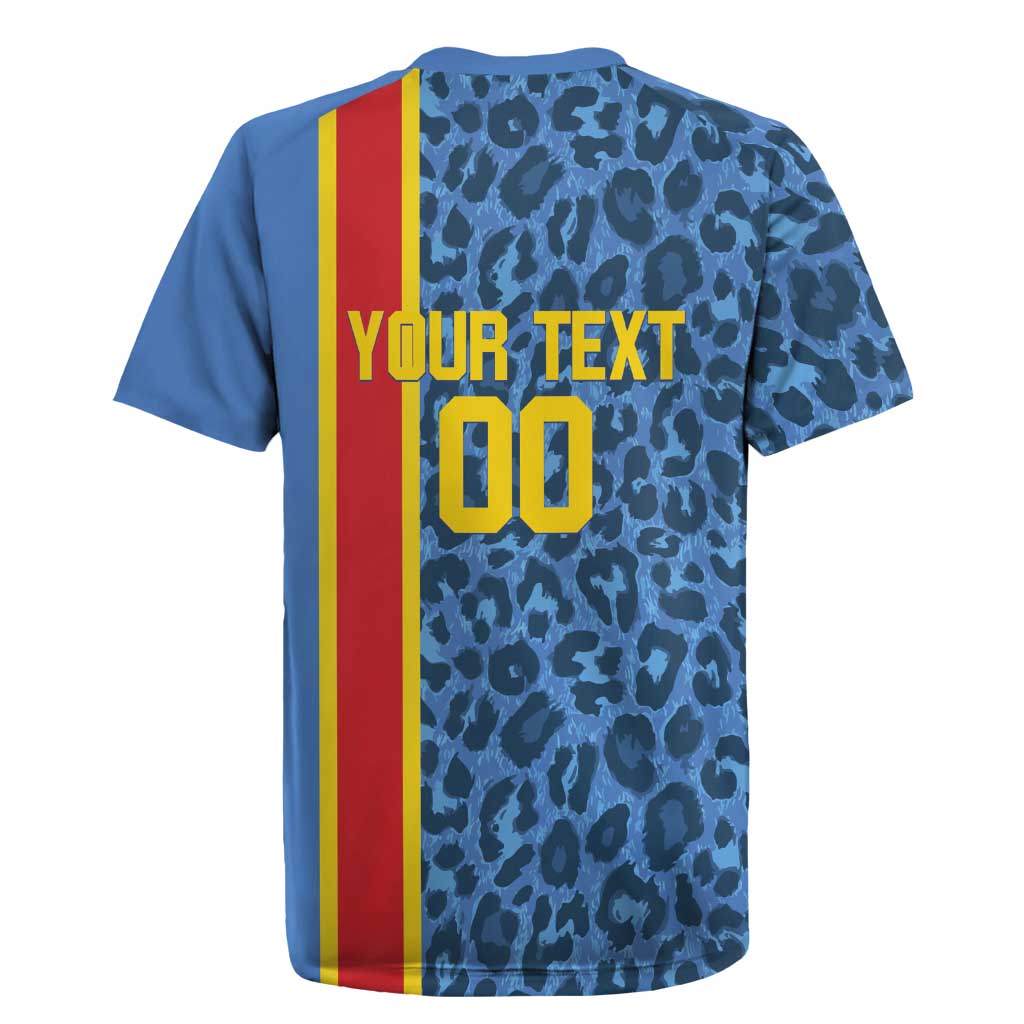 DR Congo Basketball Custom Rugby Jersey Come On Leopards Skin Pattern - Wonder Print Shop