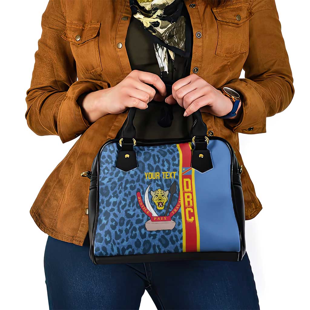 DR Congo Basketball Custom Shoulder Handbag Come On Leopards Skin Pattern - Wonder Print Shop
