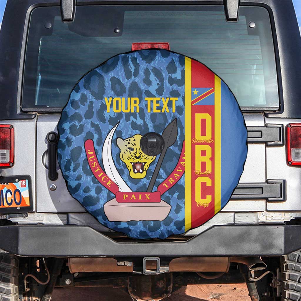 DR Congo Basketball Custom Spare Tire Cover Come On Leopards Skin Pattern - Wonder Print Shop