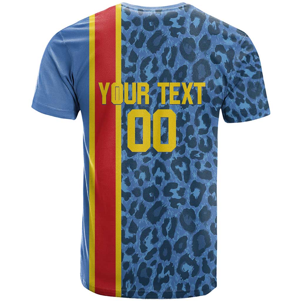 DR Congo Basketball Custom T Shirt Come On Leopards Skin Pattern - Wonder Print Shop