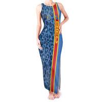 DR Congo Basketball Custom Tank Maxi Dress Come On Leopards Skin Pattern - Wonder Print Shop