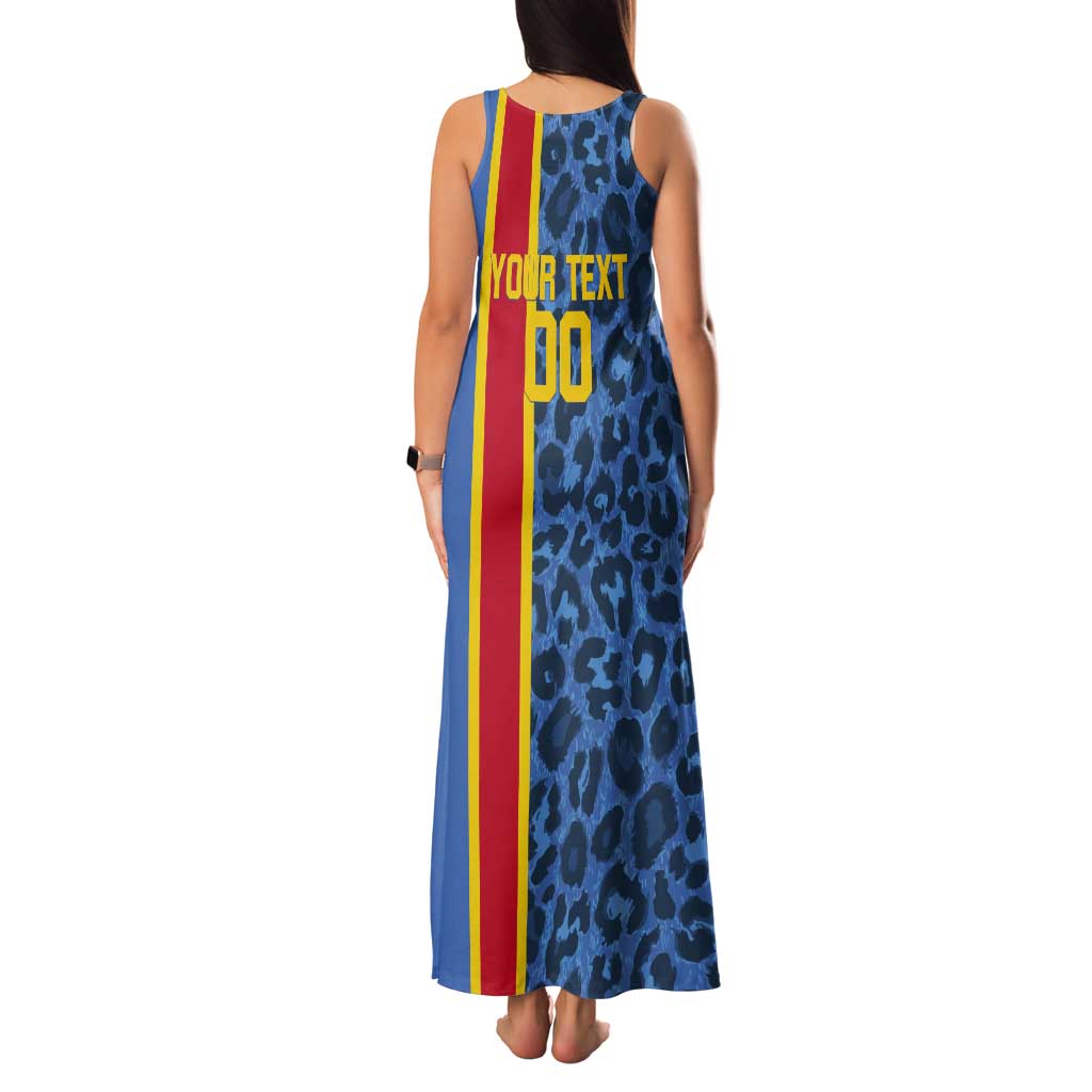 DR Congo Basketball Custom Tank Maxi Dress Come On Leopards Skin Pattern - Wonder Print Shop