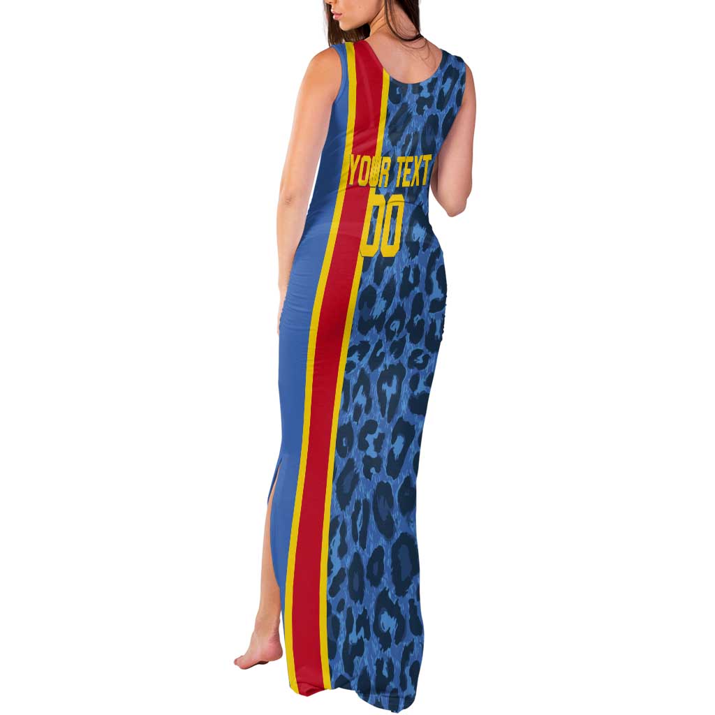 DR Congo Basketball Custom Tank Maxi Dress Come On Leopards Skin Pattern - Wonder Print Shop