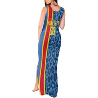 DR Congo Basketball Custom Tank Maxi Dress Come On Leopards Skin Pattern - Wonder Print Shop