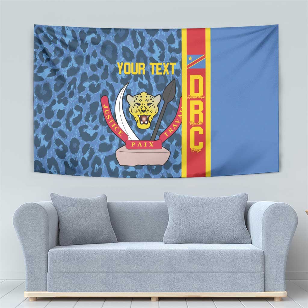 DR Congo Basketball Custom Tapestry Come On Leopards Skin Pattern - Wonder Print Shop