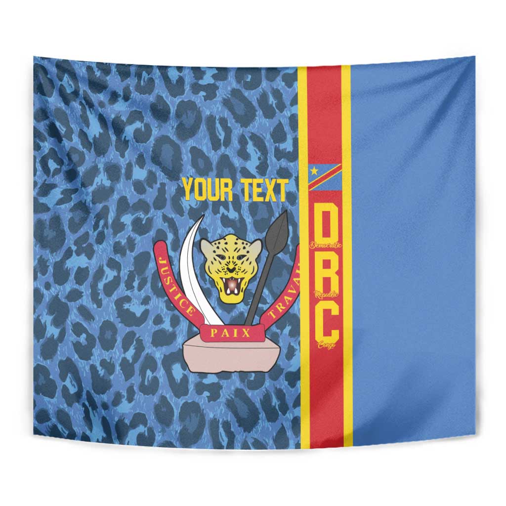 DR Congo Basketball Custom Tapestry Come On Leopards Skin Pattern - Wonder Print Shop