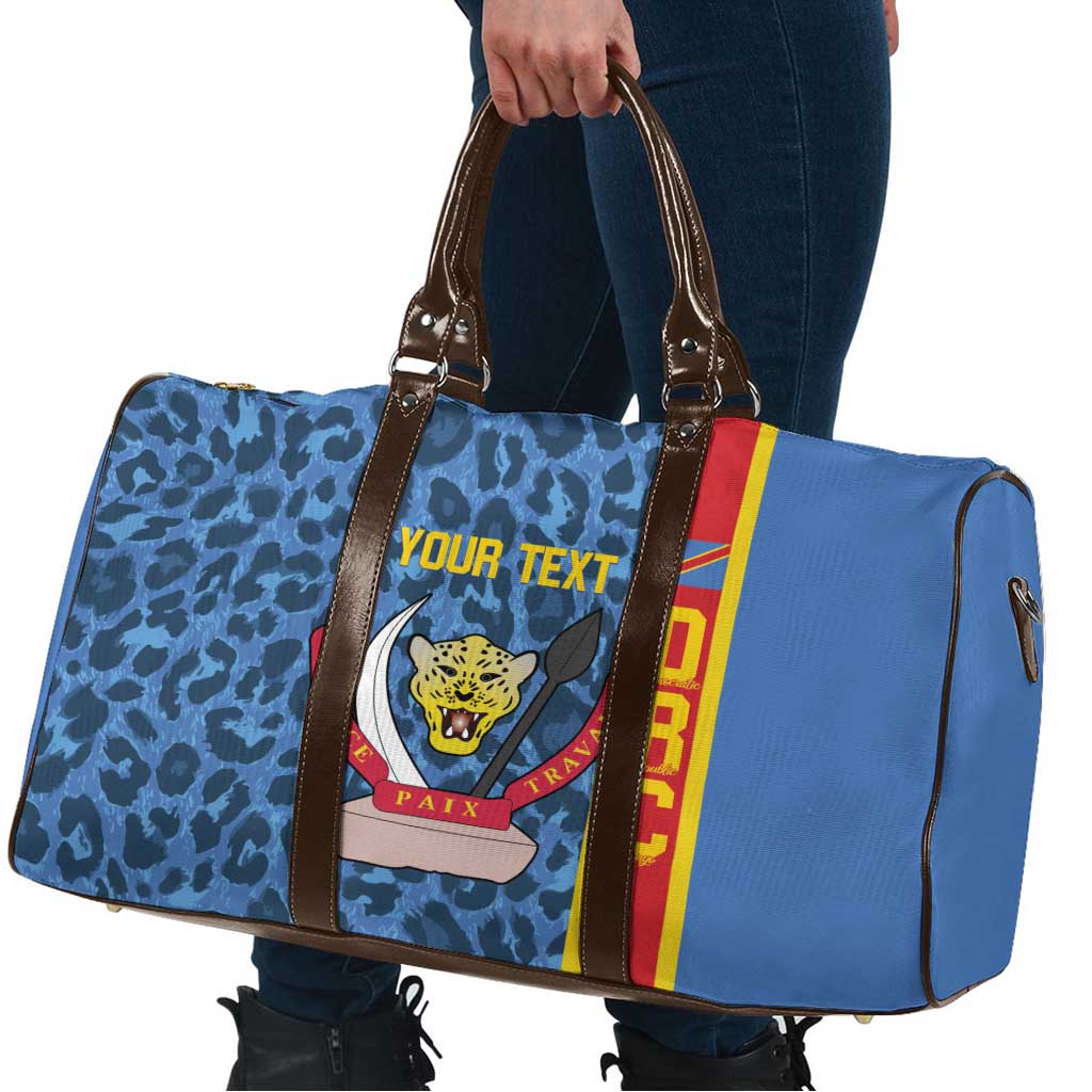 DR Congo Basketball Custom Travel Bag Come On Leopards Skin Pattern - Wonder Print Shop