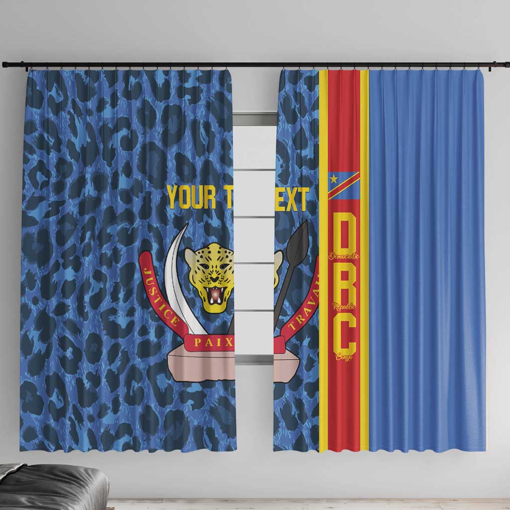 DR Congo Basketball Custom Window Curtain Come On Leopards Skin Pattern - Wonder Print Shop