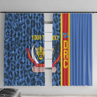 DR Congo Basketball Custom Window Curtain Come On Leopards Skin Pattern - Wonder Print Shop
