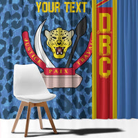 DR Congo Basketball Custom Window Curtain Come On Leopards Skin Pattern - Wonder Print Shop