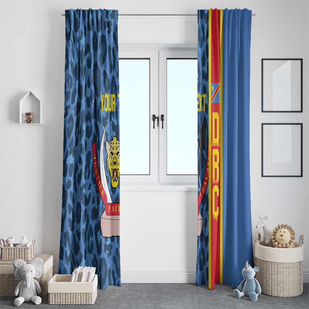 DR Congo Basketball Custom Window Curtain Come On Leopards Skin Pattern - Wonder Print Shop
