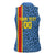 DR Congo Basketball Custom Women Sleeveless Polo Shirt Come On Leopards Skin Pattern - Wonder Print Shop