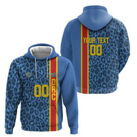 DR Congo Basketball Custom Zip Hoodie Come On Leopards Skin Pattern - Wonder Print Shop