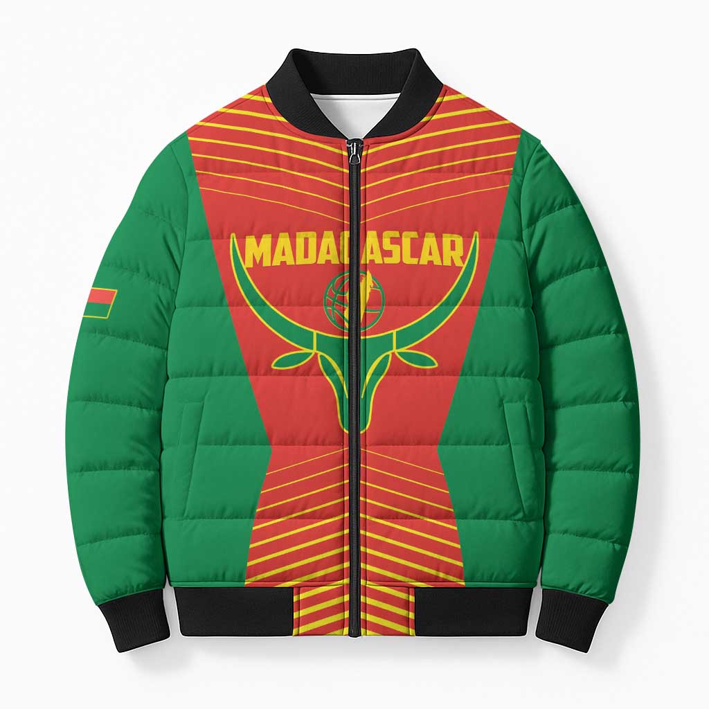 Madagascar Basketball Custom Bomber Puffer Jacket Come On Angel Manzano - Wonder Print Shop
