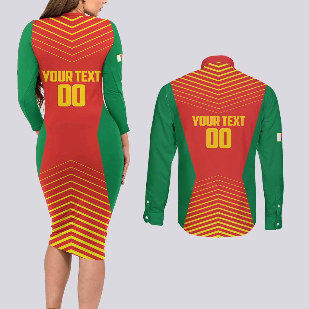 Madagascar Basketball Custom Couples Matching Long Sleeve Bodycon Dress and Long Sleeve Button Shirt Come On Angel Manzano - Wonder Print Shop