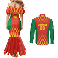 Madagascar Basketball Custom Couples Matching Mermaid Dress and Long Sleeve Button Shirt Come On Angel Manzano - Wonder Print Shop
