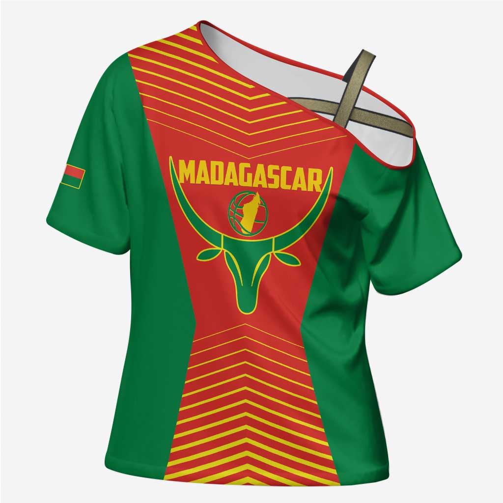 Madagascar Basketball Custom Cross Shoulder Shirt Come On Angel Manzano - Wonder Print Shop