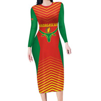 Madagascar Basketball Custom Family Matching Long Sleeve Bodycon Dress and Hawaiian Shirt Come On Angel Manzano - Wonder Print Shop